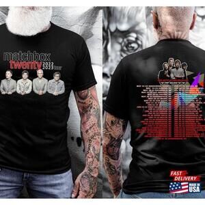 Tour 2023 Matchbox 20 Band Slow Dream Shirt Mb20 Graphic 2 Sided
